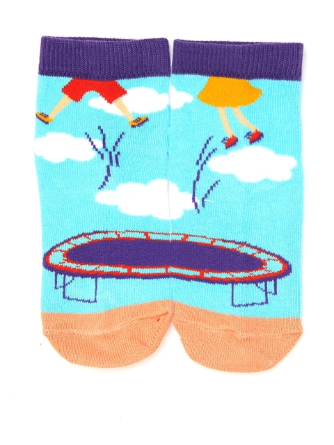 

Plan B Kids Turquoise Blue Patterned Ankle-Length Socks