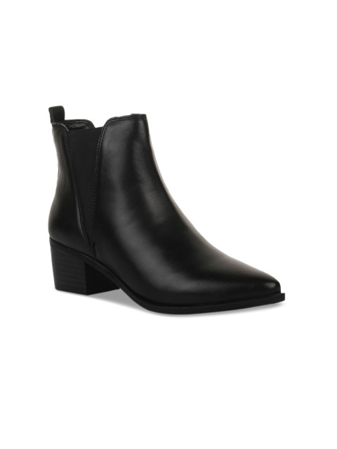 

Bruno Manetti Women Black Solid Heeled Boots