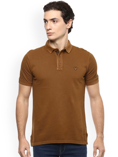 

Solly Jeans Co. Men Brown Solid Polo Collar T-shirt