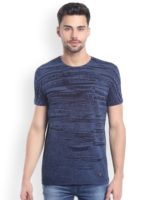 

Killer Men Blue Dyed Round Neck T-shirt