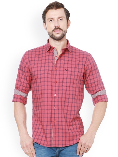 

Allen Solly Men Red Slim Fit Checked Casual Shirt