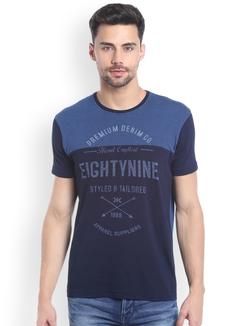 

Killer Men Blue Dyed Round Neck T-shirt