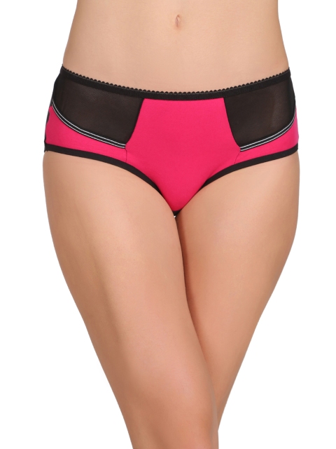

Clovia Pink & Black Hipster Briefs PN2014P14XXL