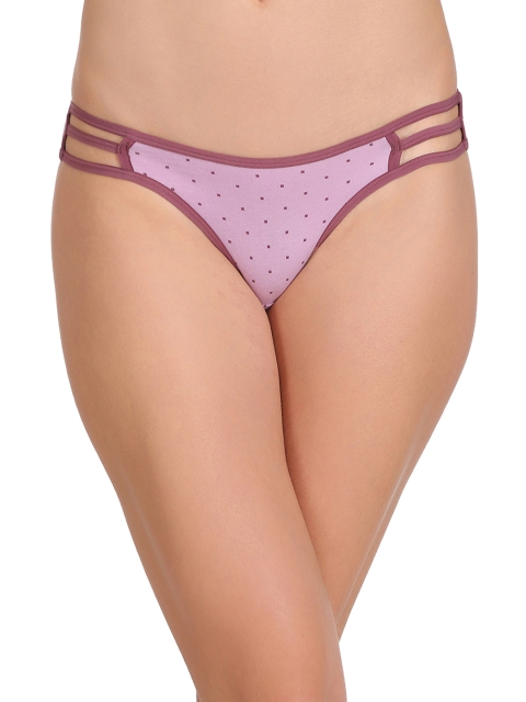 

Clovia Purple & Maroon Printed Bikini Briefs PN2071P12M