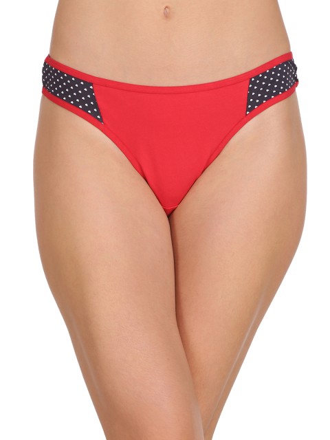 

Clovia Red & Black Bikini Briefs PN2102P04L