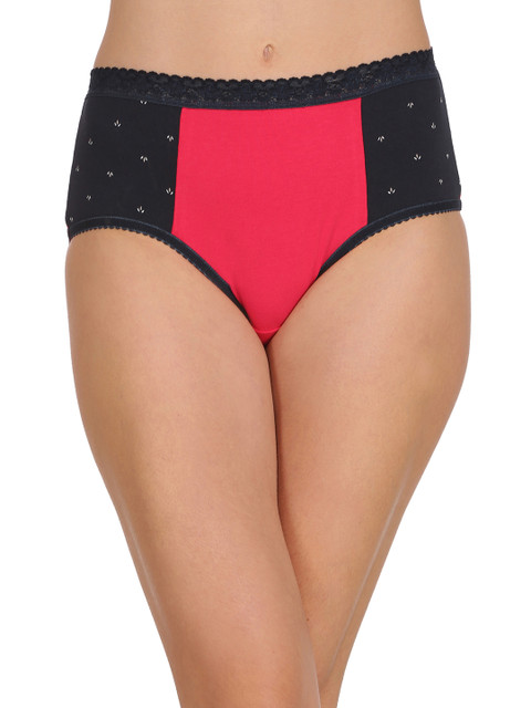 

Clovia Pink & Black Printed Hipster Briefs PN2110P14M