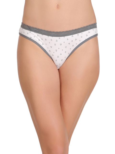 

Clovia White & Grey Bikini Briefs PN2120P18XL