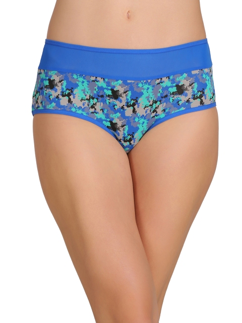 

Clovia Blue & Sea Green Printed Hipster Briefs PN2156P033XL