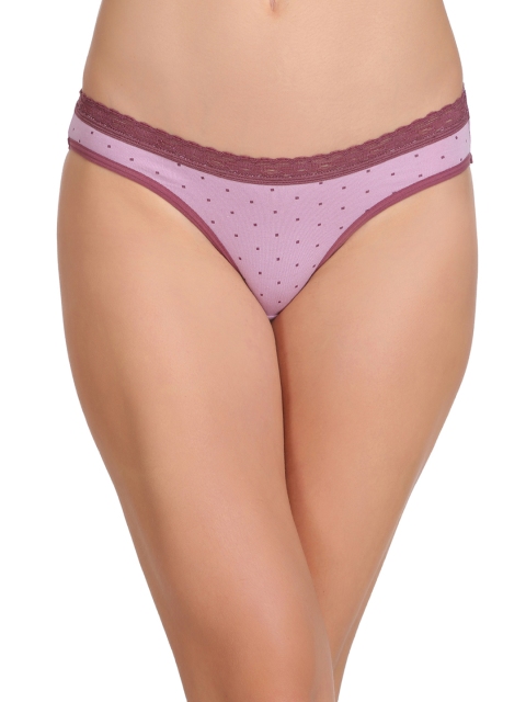 

Clovia Purple & Pink Printed Bikini Briefs PN2159P12XL