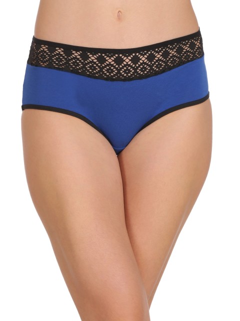 

Clovia Blue & Black Hipster Briefs PN2161P08XL