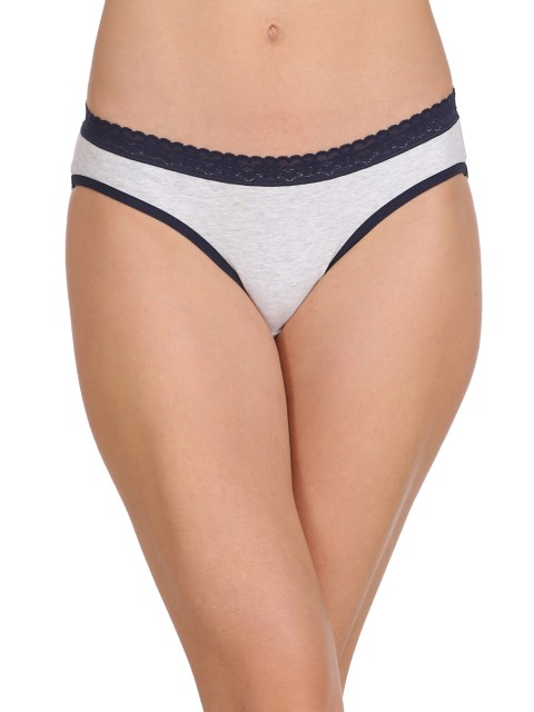 

Clovia Grey & Black Bikini Briefs PN2182P01XL