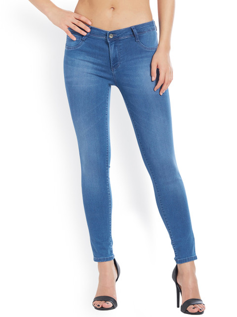 

Kraus Jeans Women Blue Skinny Fit Mid-Rise Clean Look K4032 Jeans