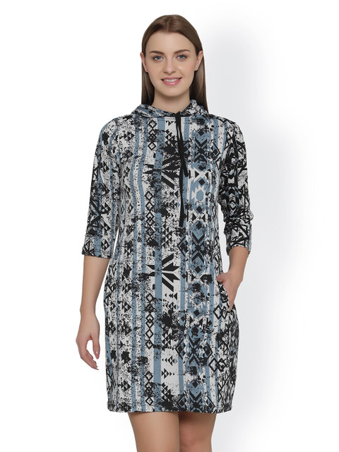 

Clovia Black Printed Nightdress