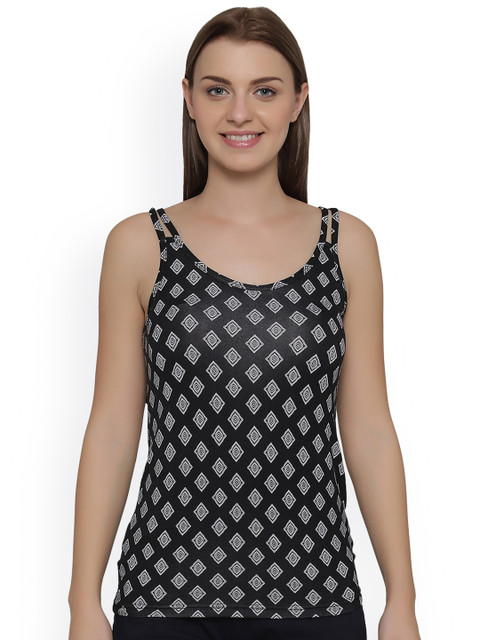 

Clovia Printed Camisole CM0015P13S, Black