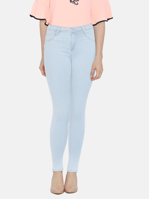 

Kraus Jeans Women Blue Skinny Fit Mid-Rise Clean Look K4032 Jeans