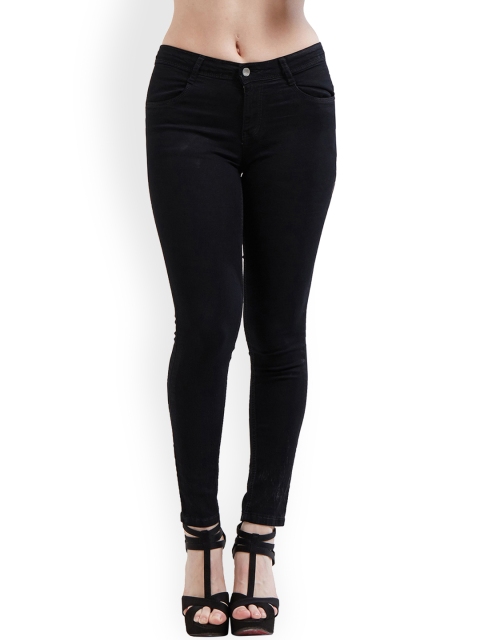 

Kraus Jeans Women Black Skinny Fit Mid-Rise Clean Look K3024 Jeans