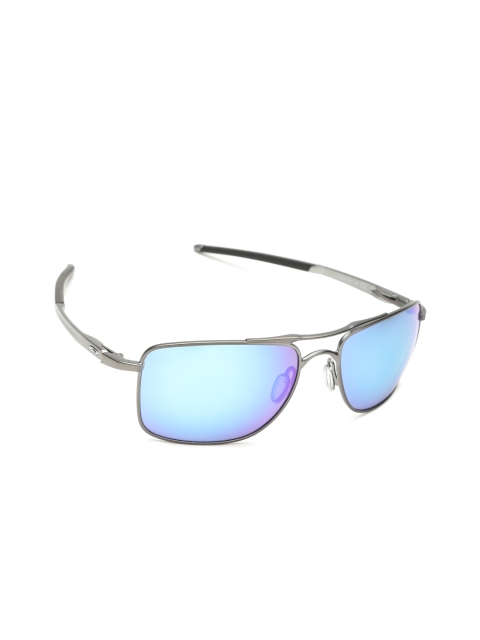 

OAKLEY Men Polarised & Mirrored Rectangle Sunglasses 0OO412441240657, Blue