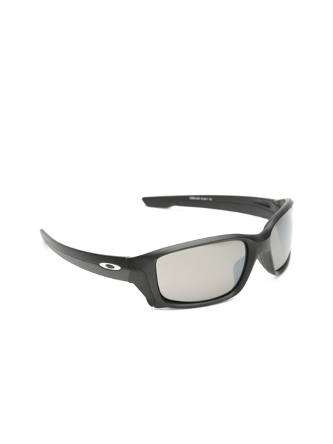 

OAKLEY Men Mirrored Rectangle Sunglasses 0OO933193311458, Grey