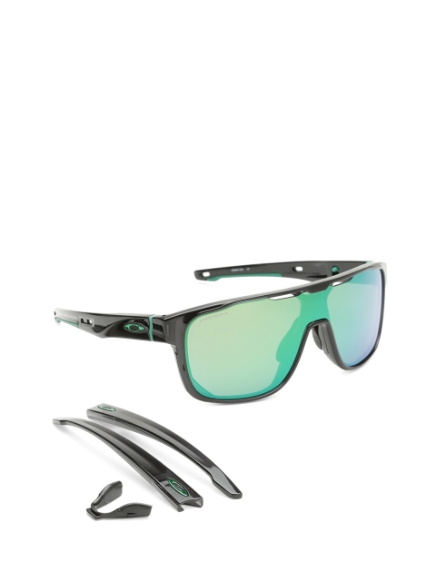 

OAKLEY Men Mirrored Sports Sunglasses 0OO938793870331, Green