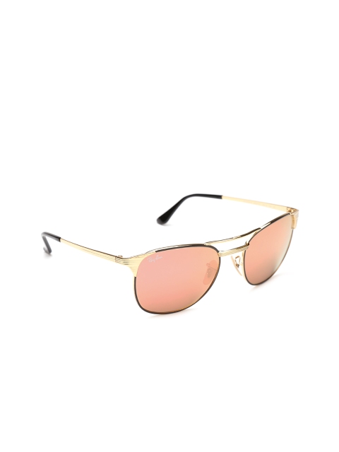 

Ray-Ban Unisex Mirrored Oval Sunglasses 0RB3429M9000Z255, Pink