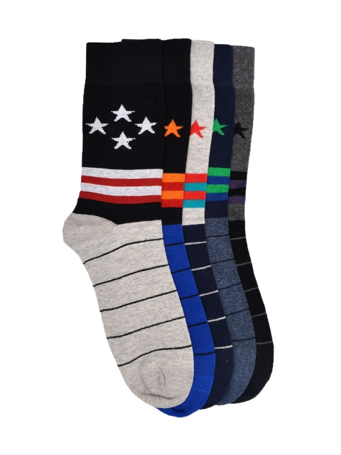 

VINENZIA Men Set of 5 Patterned Above Ankle-Length Socks, Multi
