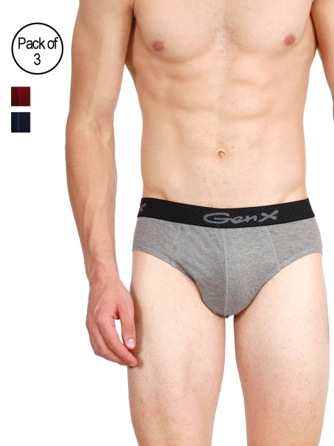 

Genx Men Pack of 3 Briefs GENX RUSH-CDE, Multi