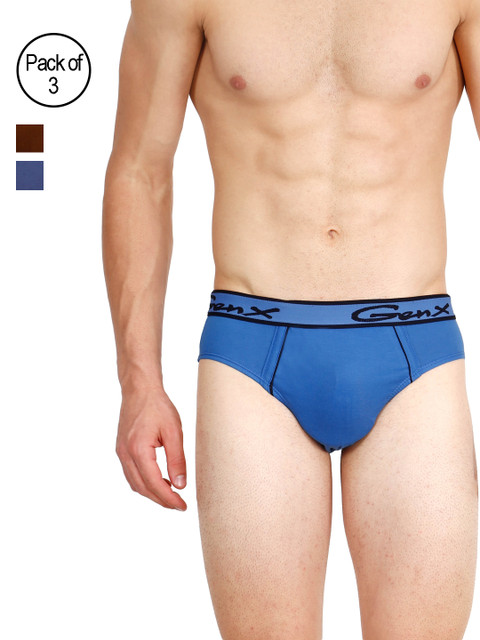 

Genx Men Pack of 3 Assorted Briefs GENX GUSTO OE-ABH, Multi