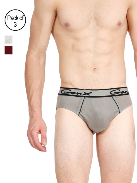 

Genx Men Pack of 3 Assorted Briefs GENX GUSTO OE-CDE, Multi