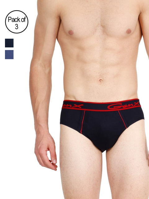 

Genx Men Pack of 3 Assorted Briefs GUSTO OE-FGH, Multi