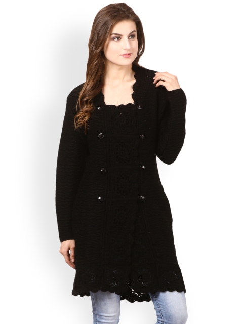 

Saadgi Women Black Woollen Coat
