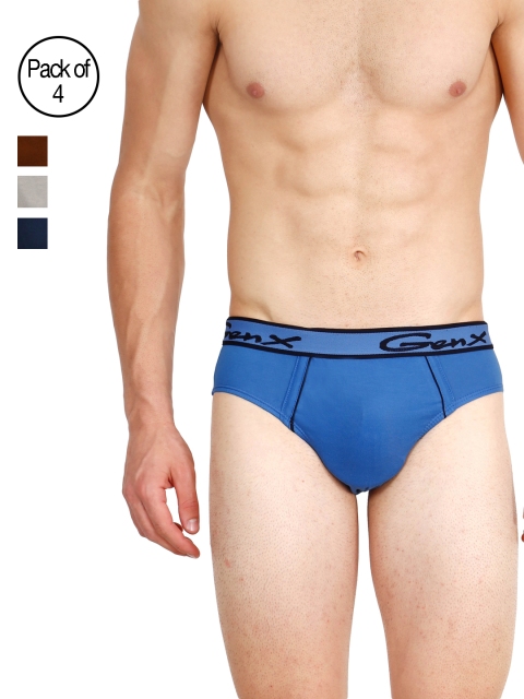 

Genx Men Pack of 4 Briefs GENX GUSTO OE-ABCG, Navy blue