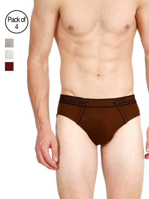 

Genx Men Pack of 4 Assorted Briefs GENX GUSTO OE-BCDE, Multi