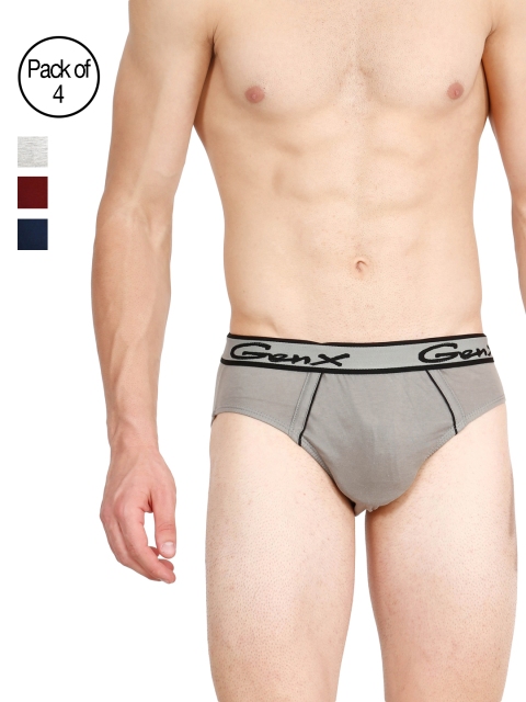 

Genx Men Pack of 4 Assorted Briefs GUSTO OE-CDEF, Multi