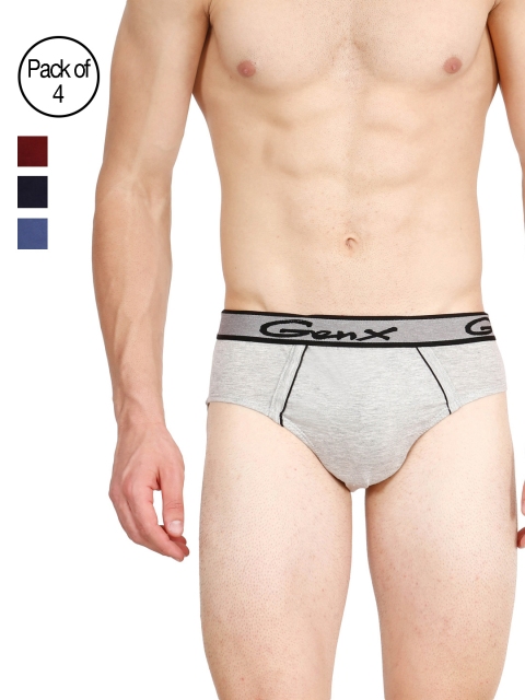 

Genx Men Pack of 4 Assorted Briefs GUSTO OE-DEFH, Multi