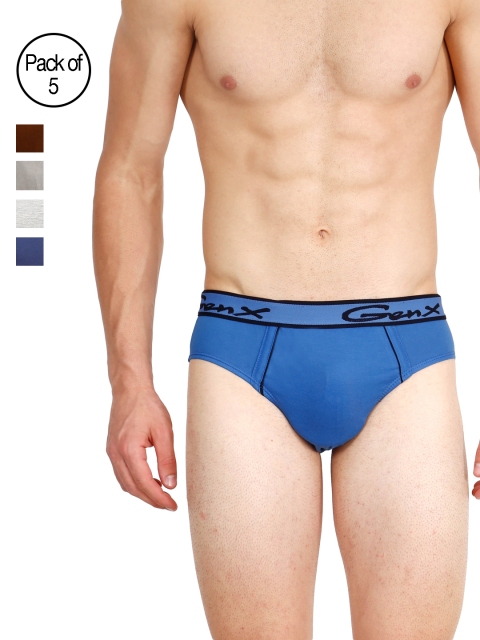 

Genx Men Pack of 5 Briefs GENX GUSTO OE-ABCDH, Blue