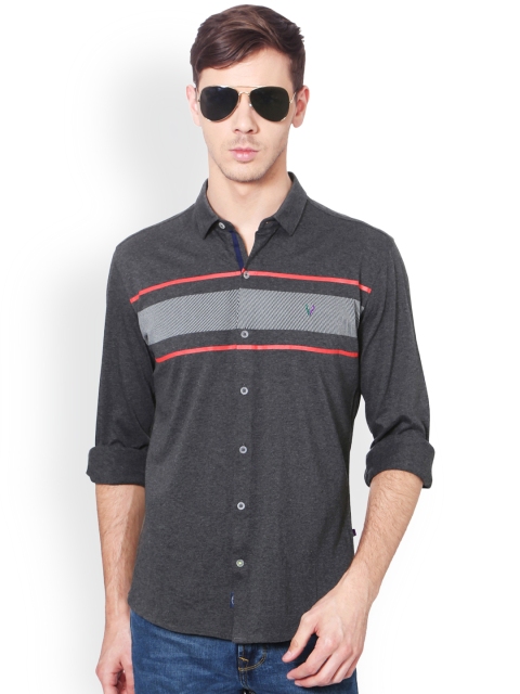 

Solly Sport Men Grey Regular Fit Self Design Casual Shirt