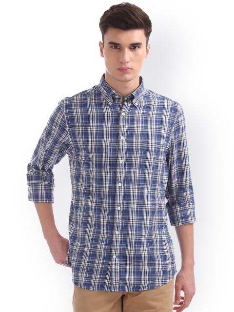 

GANT Men Blue Tailored Fit Checked Casual Shirt