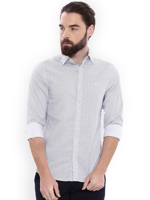 

GANT Men White Slim Fit Printed Casual Shirt