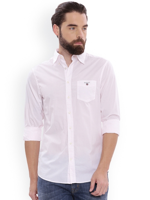 

GANT Men White Regular Fit Printed Casual Shirt