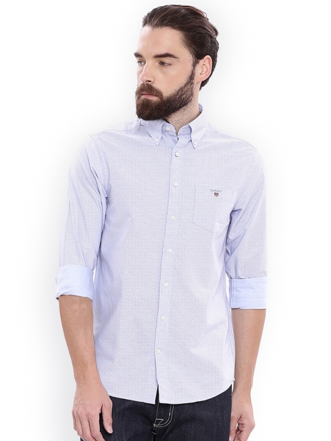 

GANT Men Blue Regular Fit Printed Casual Shirt