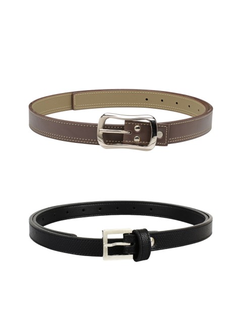 

Scarleti Women Black & Brown Solid Belt