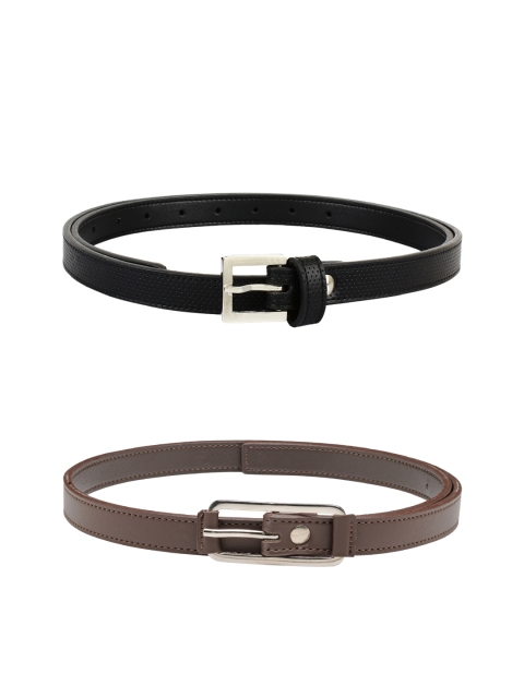 

Scarleti Women Black & Brown Solid Belt