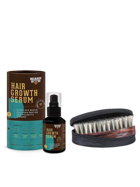 

Beardhood Pack of 2 Beard Growth Serum & Brush, Na