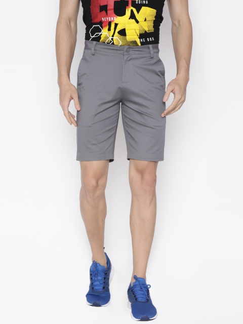 

Puma Men Grey Solid Regular Fit Tailored Chino Shorts