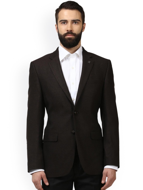 

Raymond Brown Regular Fit Single-Breasted Self Design Wool Blazer