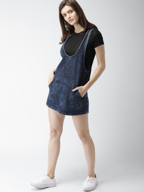 

Mast & Harbour Women Blue Solid A-Line Dress