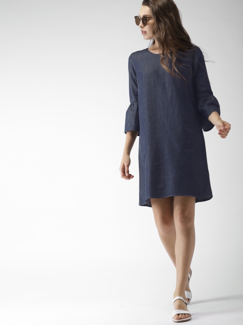 

Mast & Harbour Women Blue Solid A-Line Dress