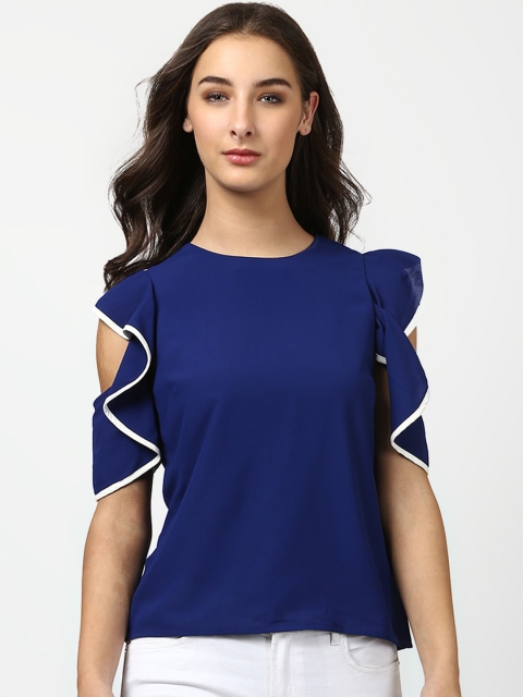 

Harpa Women Navy Blue Solid Top