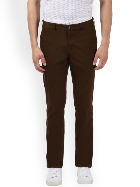 

ColorPlus Men Brown Smart Regular Fit Solid Trousers