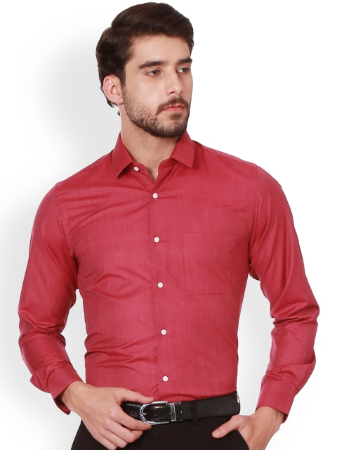 

Peter England Men Red Slim Fit Solid Formal Shirt